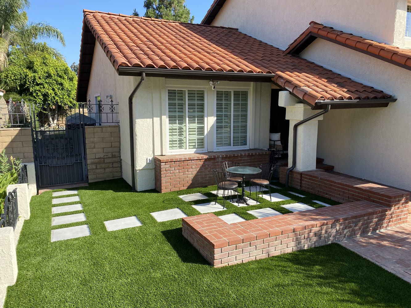 modern artificial grass front yards